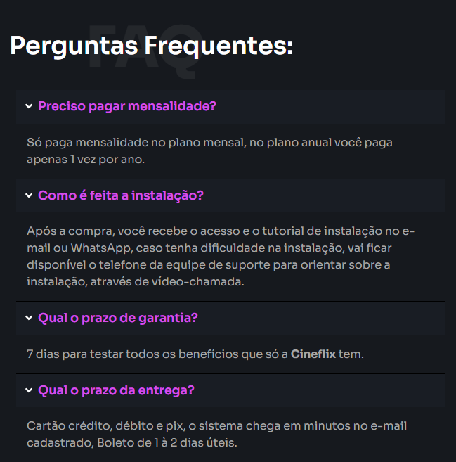 perguntas frequentes